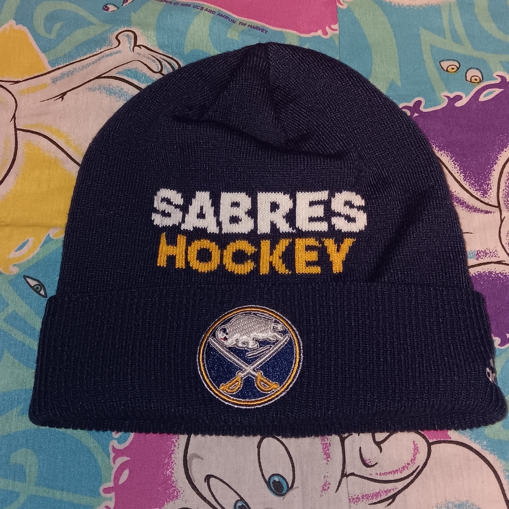 Adidas Buffalo Sabres Hockey Winter Knit Beanie Hat Cal